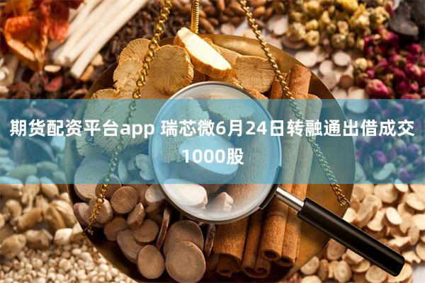 期货配资平台app 瑞芯微6月24日转融通出借成交1000股