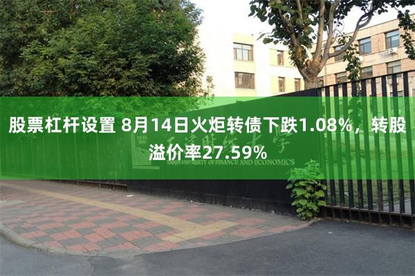 股票杠杆设置 8月14日火炬转债下跌1.08%，转股溢价率27.59%