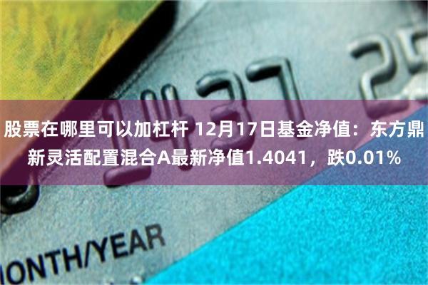 股票在哪里可以加杠杆 12月17日基金净值：东方鼎新灵活配置混合A最新净值1.4041，跌0.01%